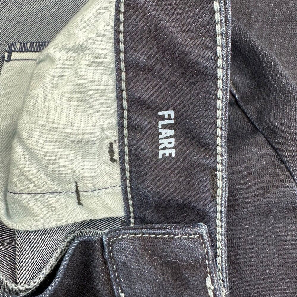Banana Republic Women's Wide Leg Flare Jeans Size 26 Dark Wash Stretch Zip Fly - Picture 5 of 7